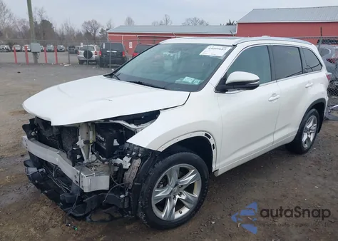 2015 Toyota Highlander Limited Platinum V6 из США, поврежденный, VIN 5TDDKRFH1FS185789